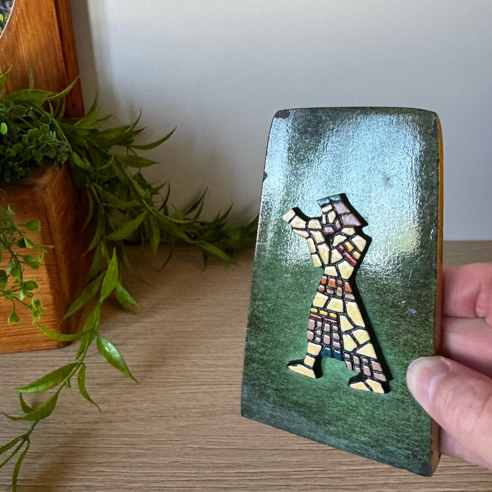 Mosaic Design Green Bookends - Picture 8 of 8